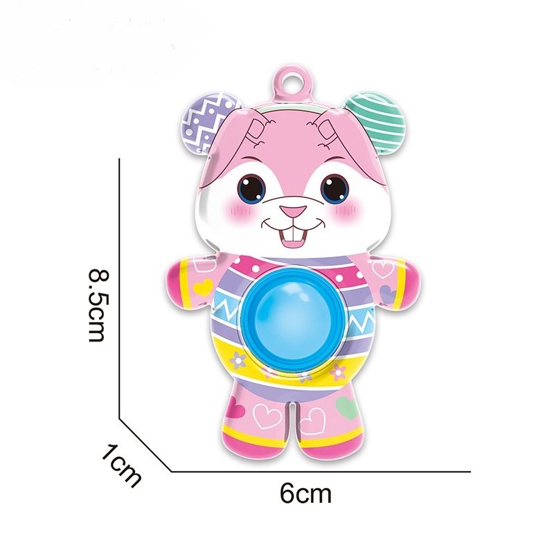 New Arrival Easter Mini Cute Bunny Fidget Popper Toys Simple Dimple Push Bubble Popping Itting Game Easter Fidget for Kids Gifts